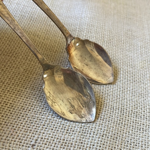 Vintage silver plate England Jelly or Jan tea spoons set of 2 - Picture 7 of 8